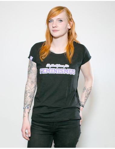 Fußballfans für Feminismus - No Borders - T-Shirt tailliert - Black