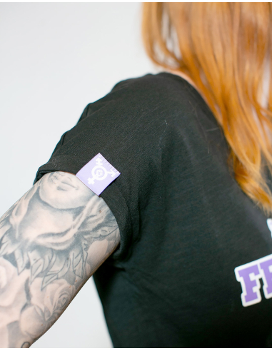 Fußballfans für Feminismus - No Borders - T-Shirt fitted - Black - @ No Borders