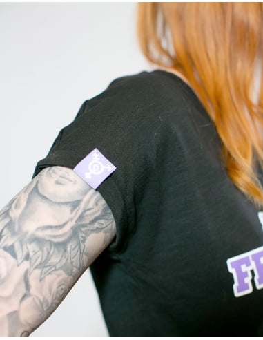 Fußballfans für Feminismus - No Borders - T-Shirt tailliert - Black - @ No Borders