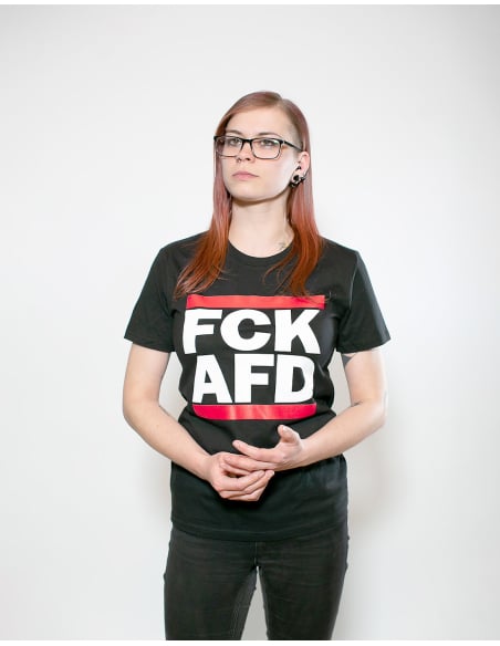 FCK AFD - No Borders - T-Shirt - Black