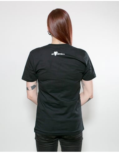Antifaschistische Aktion - No Borders - T-Shirt - Pocket Print - Black - @ No Borders