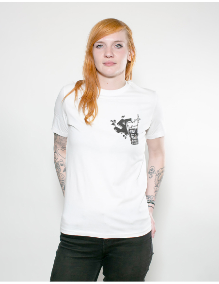 Love Beer Hate Nazis 2.0 - No Borders - T-Shirt - White