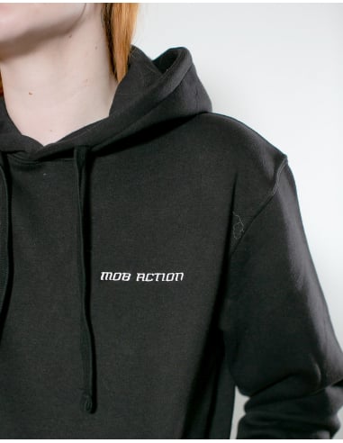 Mob Action Classic - Hoodie - Black/White - @ No Borders