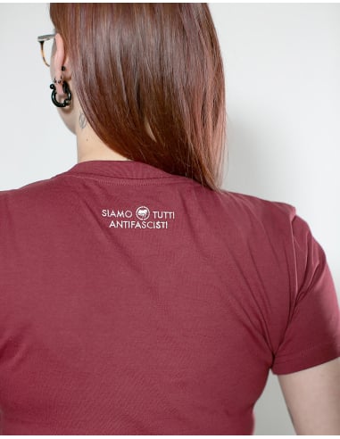 Siamo Tutti Antifascisti - Mob Action - T-Shirt - Burgundy - @ No Borders