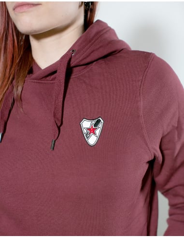 Roter Stern Leipzig - Hoodie - Logo Stick - Burgundy - @ No Borders