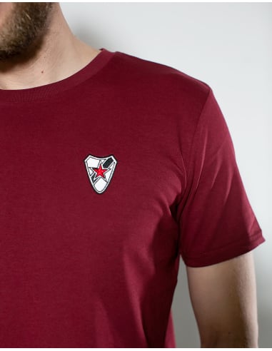 Roter Stern Leipzig - T-Shirt - Logo Stick - Burgundy - @ No Borders