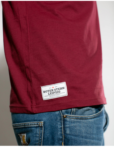 Roter Stern Leipzig - T-Shirt - Logo Stick - Burgundy - @ No Borders