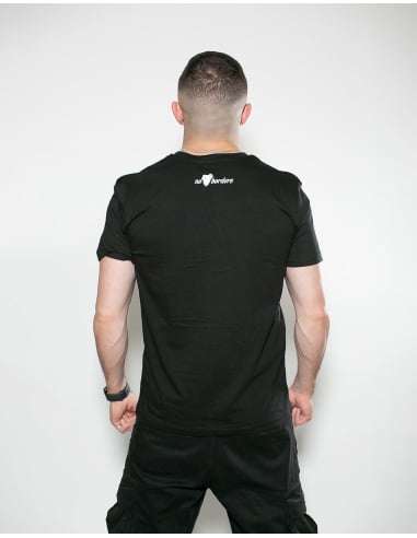 Fahrrad Antifa - No Borders - T-Shirt - Front Print - Black - @ No Borders