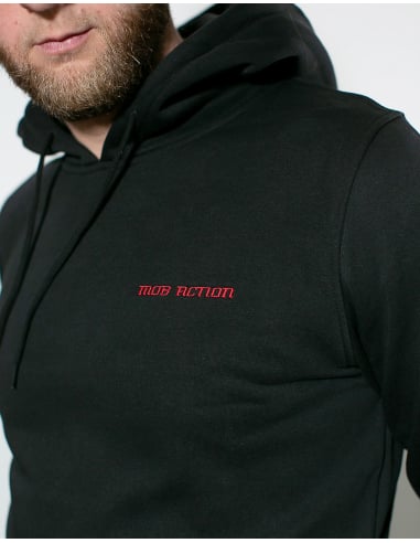 Mob Action Classic - Hoodie - Black/Red - @ No Borders
