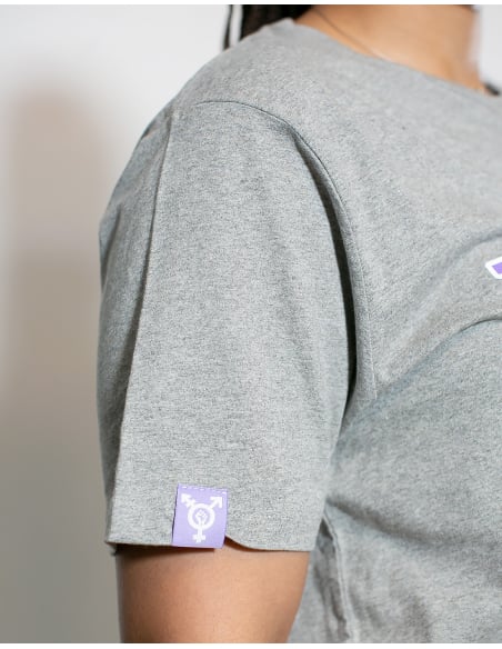 Fußballfans für Feminismus - No Borders - T-Shirt - Grey