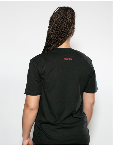 Kein Mensch ist illegal - No Borders - T-Shirt - Black/Red - @ No Borders