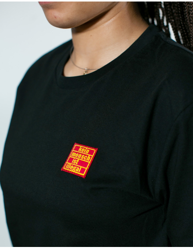 Kein Mensch ist illegal - No Borders - T-Shirt - Black/Red - @ No Borders