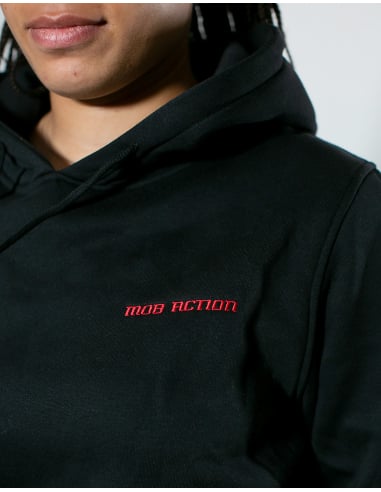 Mob Action Classic - Hoodie - Black/Red - @ No Borders