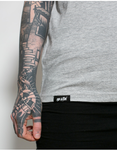 Mob Action Classic - T-Shirt - Grey/Red - @ No Borders