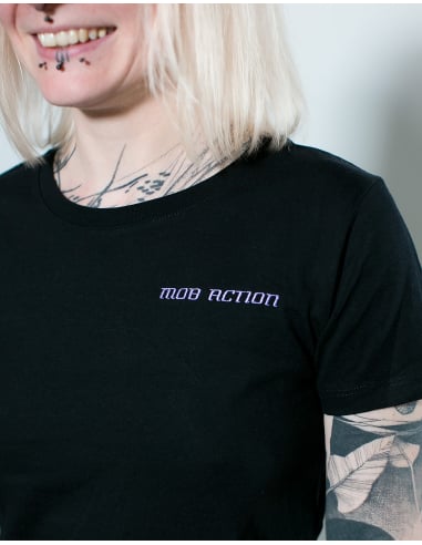 LGBTQ - Mob Action Classic - T-Shirt tailliert - Black/Purple - @ No Borders