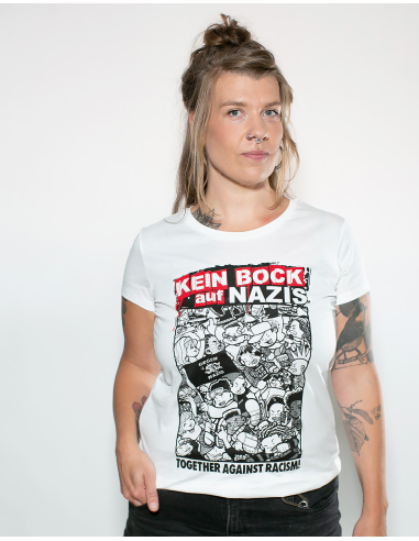Kein Bock auf Nazis - T-Shirt fitted - White