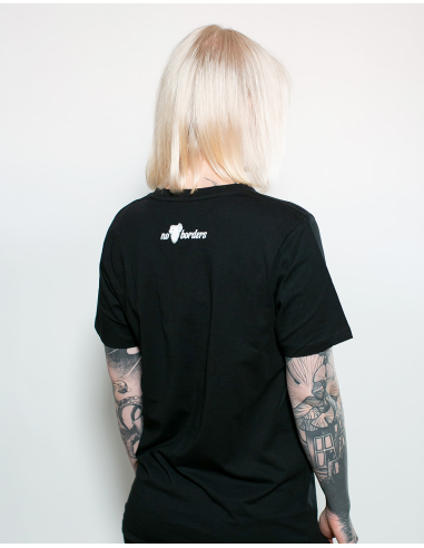 Fahrrad Antifa - No Borders - T-Shirt - Pocket Print - Black - @ No Borders