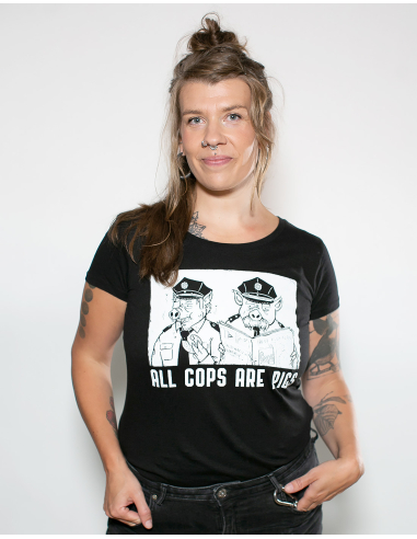 All Cops Are Pigs - Mob Action - T- Shirt fitted - Black