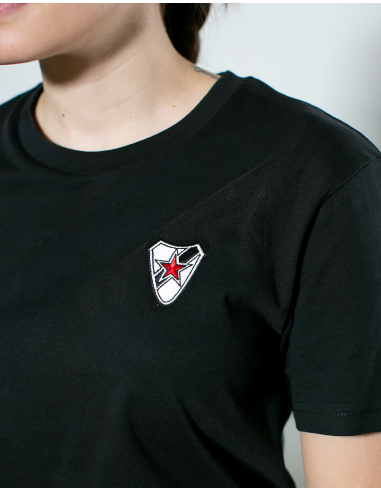 Roter Stern Leipzig - T-Shirt - Logo Stick - Black - @ No Borders