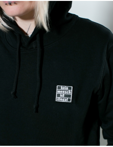 Kein Mensch ist illegal - No Borders - Hoodie - Black - @ No Borders