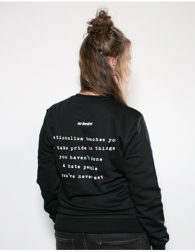 Nationalism sucks - No Borders - Sweater - Black - @ No Borders