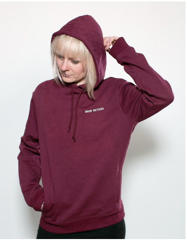 Mob Action Classic - Hoodie - Burgundy/White - @ No Borders
