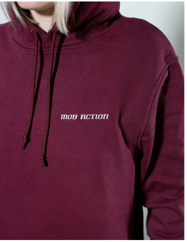 Mob Action Classic - Hoodie - Burgundy/White - @ No Borders