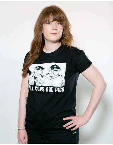 All Cops Are Pigs - Mob Action - T-Shirt - Black - @ No Borders