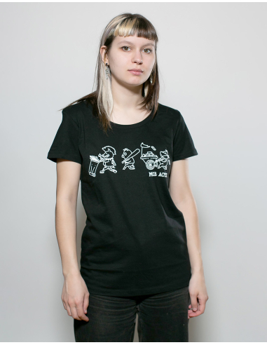 Riot Pigs - Mob Action - T- Shirt tailliert - Black - @ No Borders