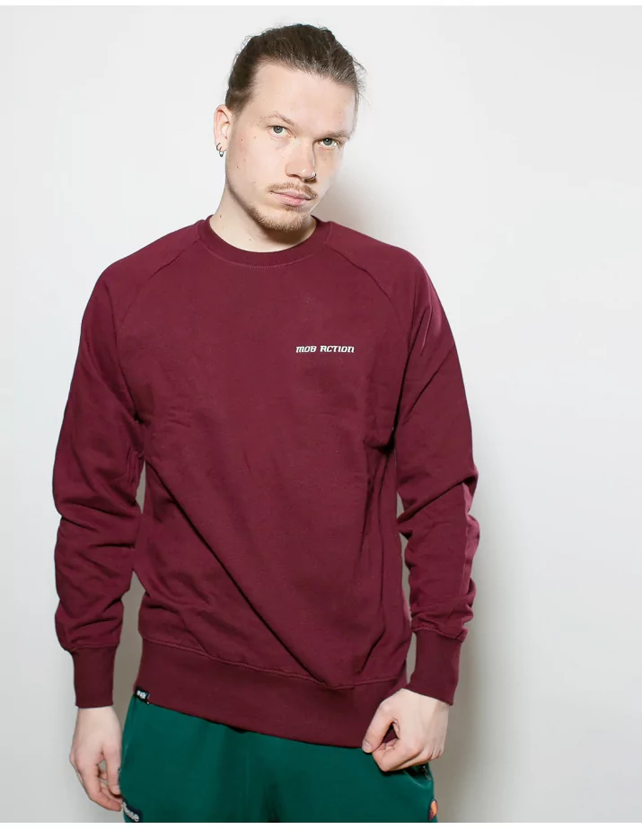Mob Action Classic - Sweater - Burgundy/White
