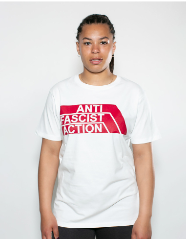 Anti Fascist Action - T-Shirt - True Rebel - Weiß/Rot - @ No Borders