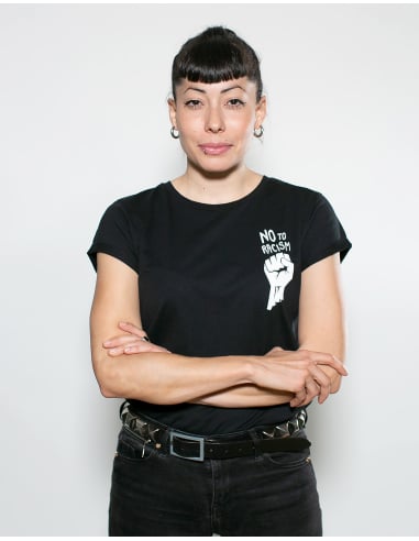 Angela Davis - No Borders - T-Shirt - Black - @ No Borders