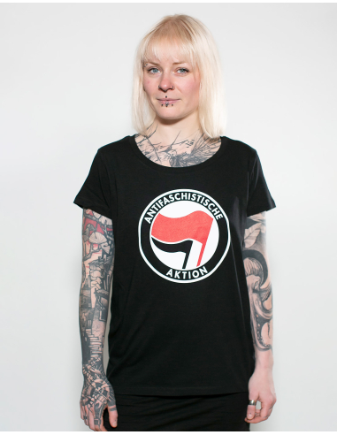 Antifa - No Borders - T-Shirt tailliert - Black - @ No Borders
