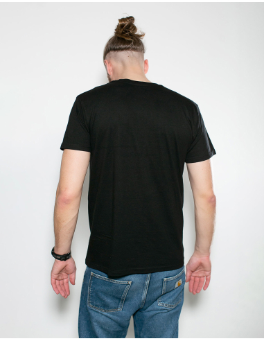 Fire and Flames - T-Shirt - Red Heat - Pocket Print - Black - @ No Borders