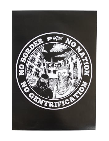Roter Stern Leipzig - T-Shirt - Kein Fußball den Faschisten - Black - @ No Borders