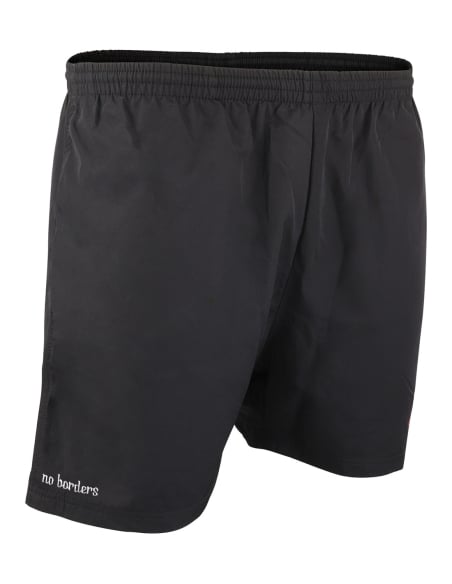 Pride Flag - No Borders - Active Shorts - Black