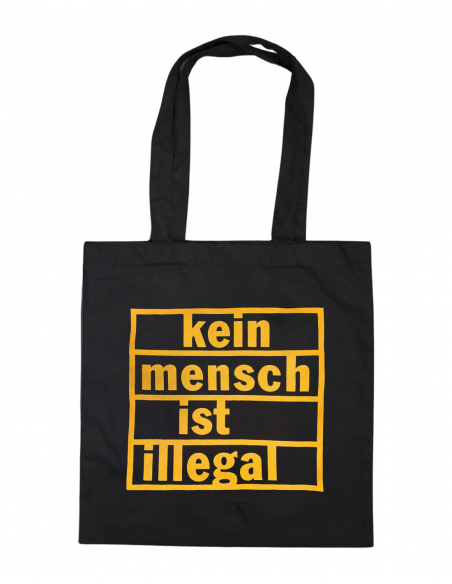 Kein Mensch ist illegal - Tote Bag - Black/Yellow