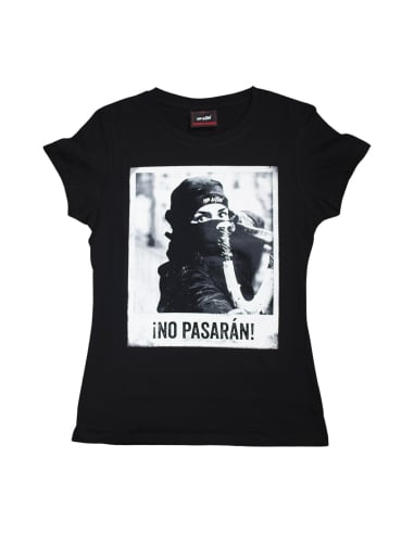 No Pasaran - Mob Action - T-Shirt tailliert - Black - @ No Borders