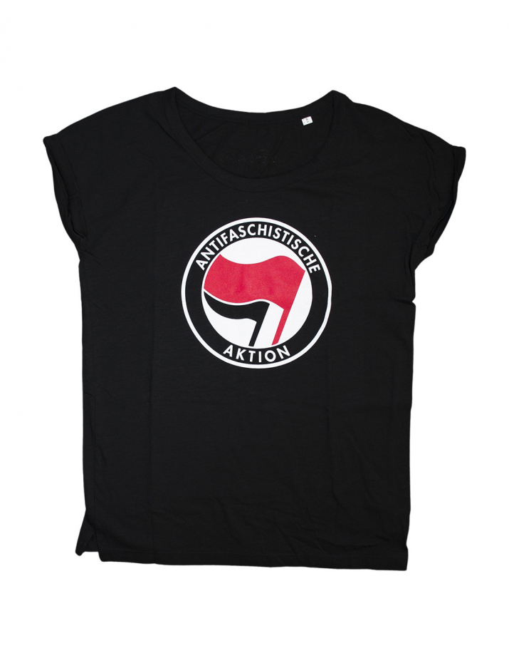 Antifaschistische Aktion - No Borders - T-Shirt tailliert -