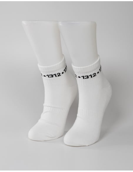 1312 - Sixblox - Quarter Socken - White - Circle