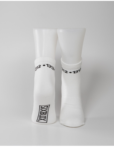 1312 - Sixblox - Quarter Socken - White - Circle - @ No Borders