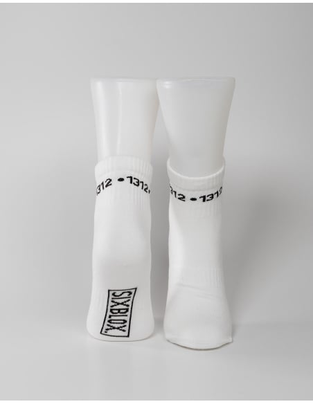 1312 - Sixblox - Quarter Socken - White - Circle
