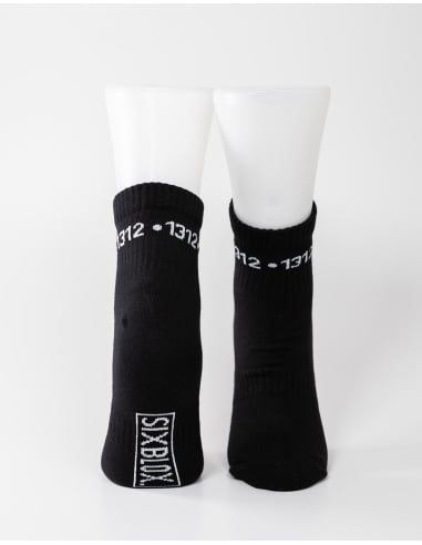 1312 - Sixblox - Quarter Socks - Black - Circle - @ No Borders