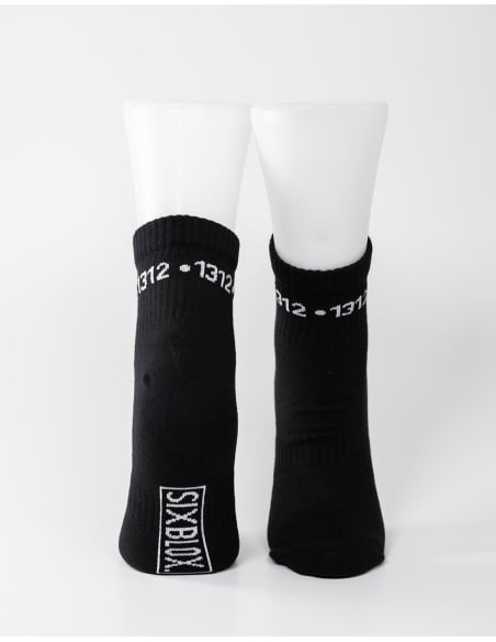 1312 - Sixblox - Quarter Socks - Black - Circle