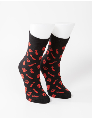 Riot - Mob Action - Socks - Black/Red - @ No Borders