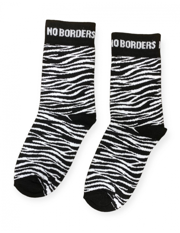 Zebra - No Borders - Socks - Animal Print