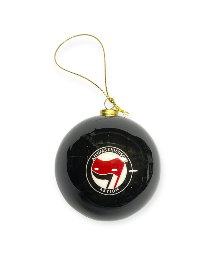 Antifa - Weihnachtsbaumkugel - Black