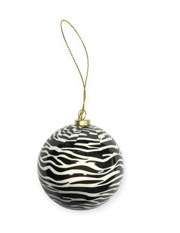Zebra - Christmas Ball - Animal Print