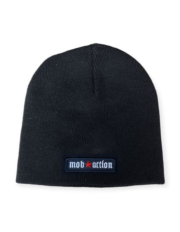 Mob Action Logo - T-Shirt - Red Star - Black - @ No Borders