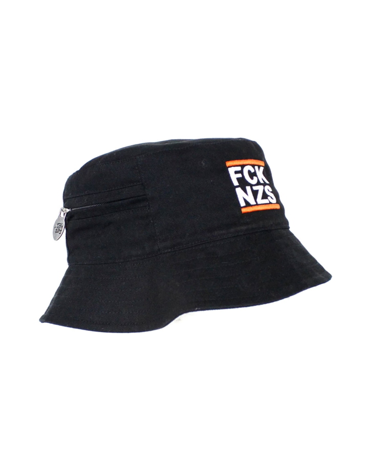 FCK NZS - True Rebel - Bucket Hat - Black